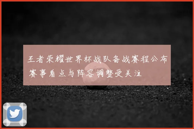 王者荣耀世界杯战队备战赛程公布 赛事看点与阵容调整受关注